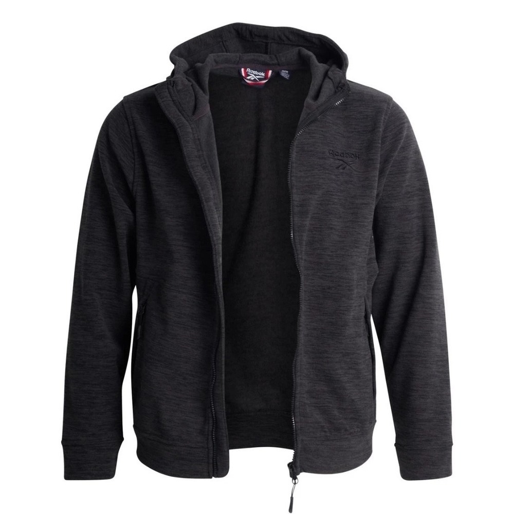 Reebok‎ Men's OMRB1130EC Charcoal Athletic Lightweight Fleece Jacket Coat XL/EG
